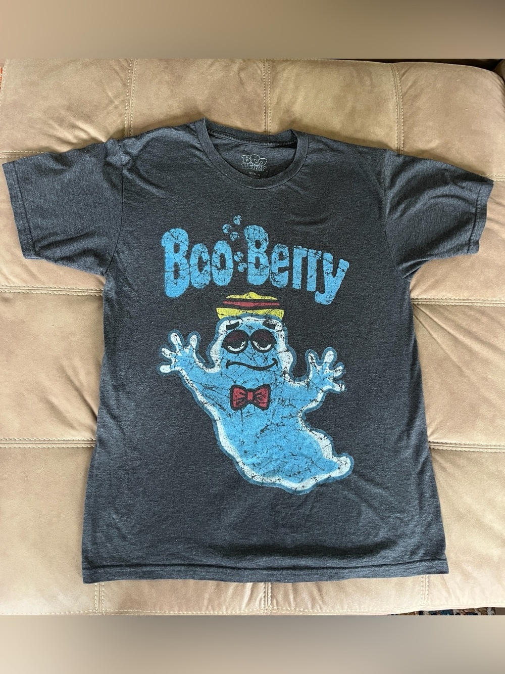 Boo-Berry Graphic Tee - Men's Charcoal Short Sleeve Shirt